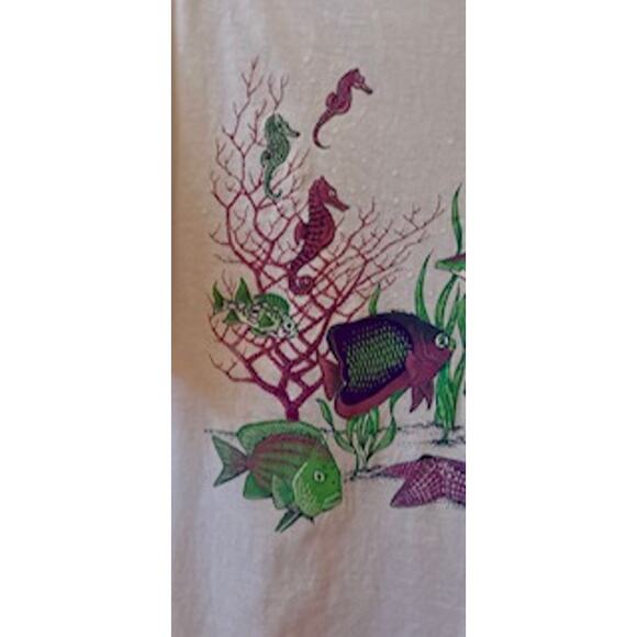 Vintage Hanes Florida Underwater Scene White Reef Graphic Multi Unisex XL - Picture 6 of 10